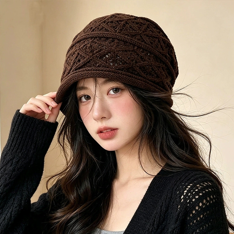 Ladies Cuffed Hollow‑Out Slouc - Beanie Cuffed Knit review and price