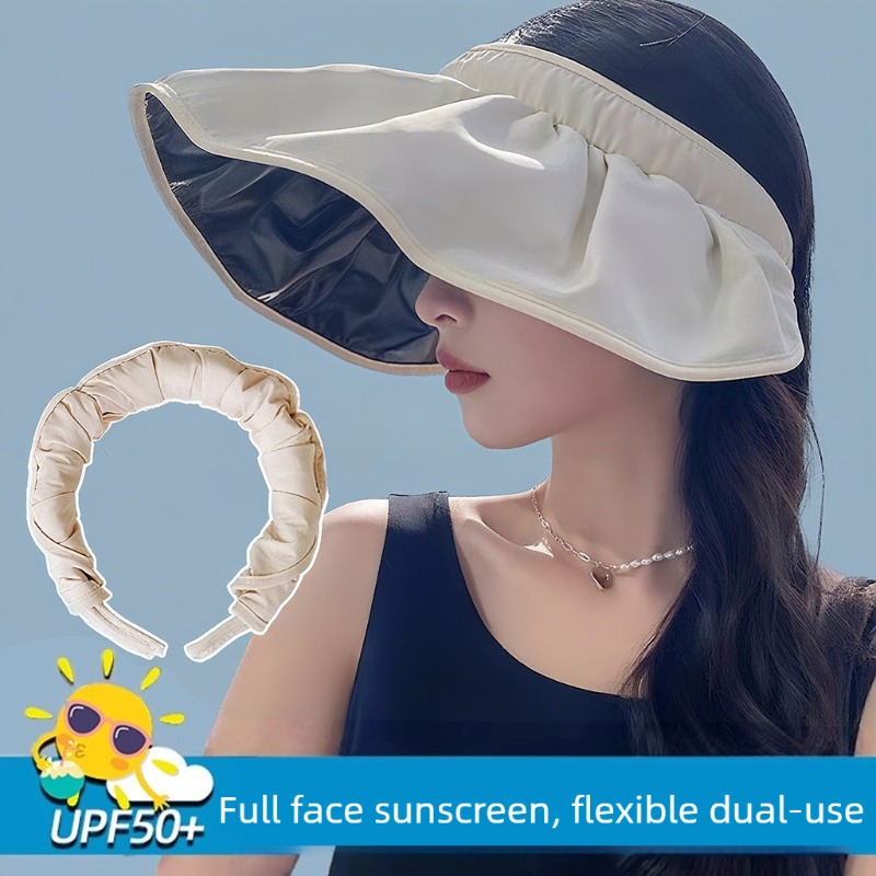 UPF50+ Foldable Headband Sun V - Visor Sun Hat review and price